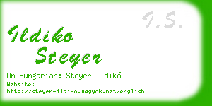 ildiko steyer business card